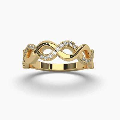 2 ctw Round Lab Grown Diamond Twist 14k Gold Ring