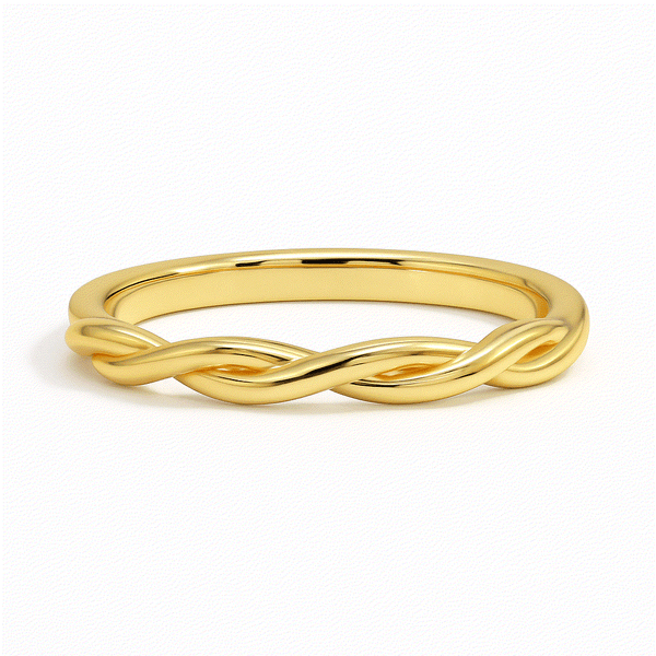 Vine Twist Wedding Band