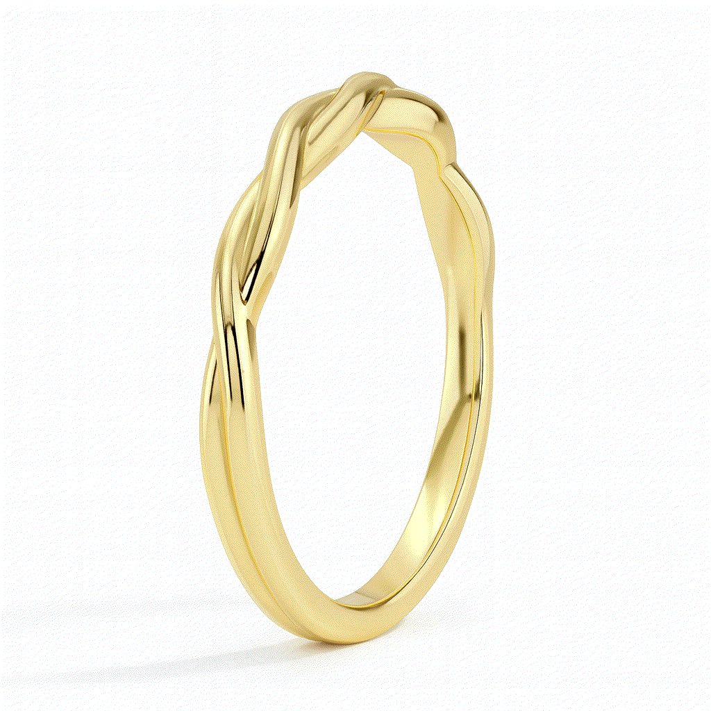 Gold Vine Twist Wedding Band with elegant vine-inspired design and comfort-fit interior