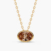 Harlow Champagne East-West Bezel Oval Lab-Grown Diamond Pendant Necklace
