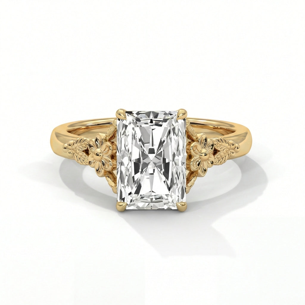 14k Yellow Gold / Radiant