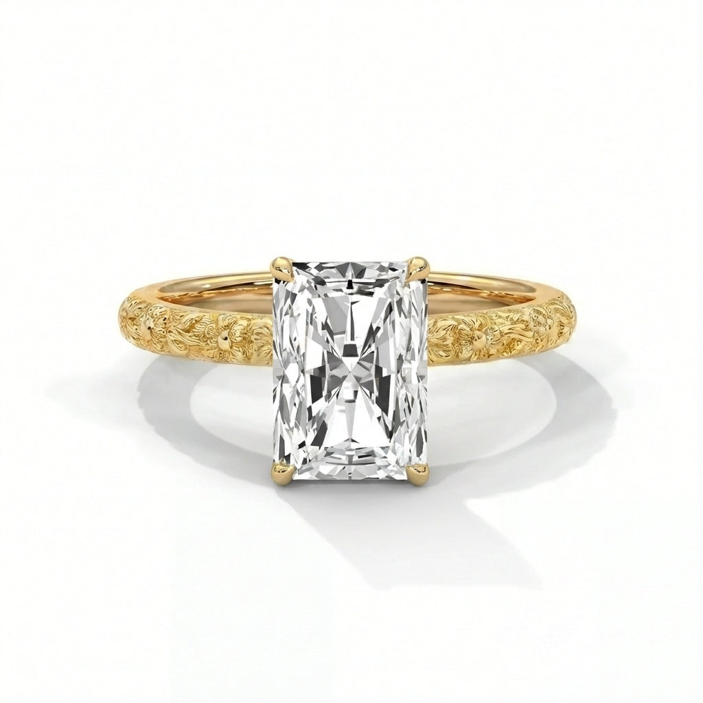 14k Yellow Gold / Radiant