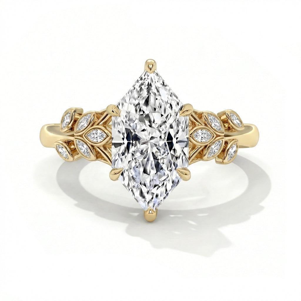 14k Yellow Gold / Dutch Marquise