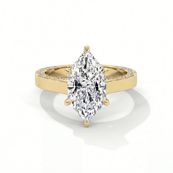 Hidden Crown Pavé Setting Ring