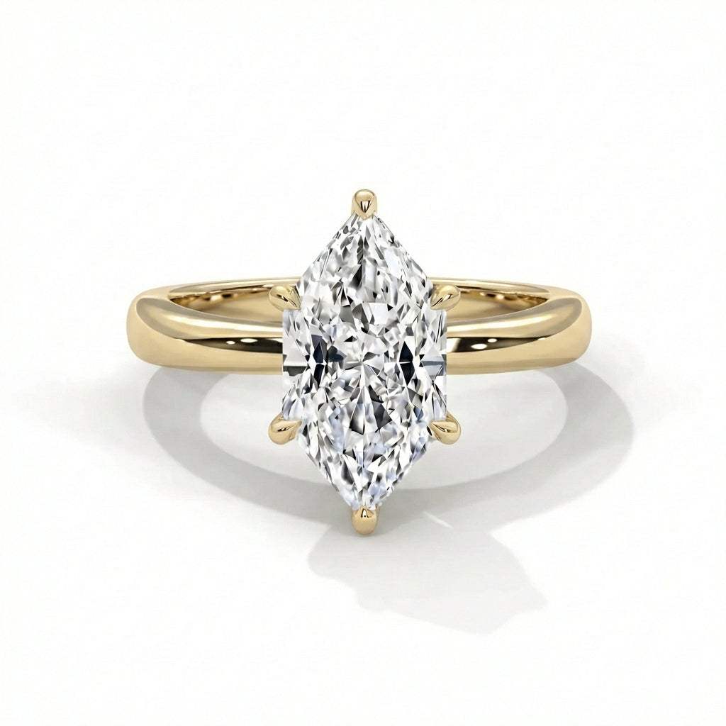 14k Yellow Gold / Dutch Marquise