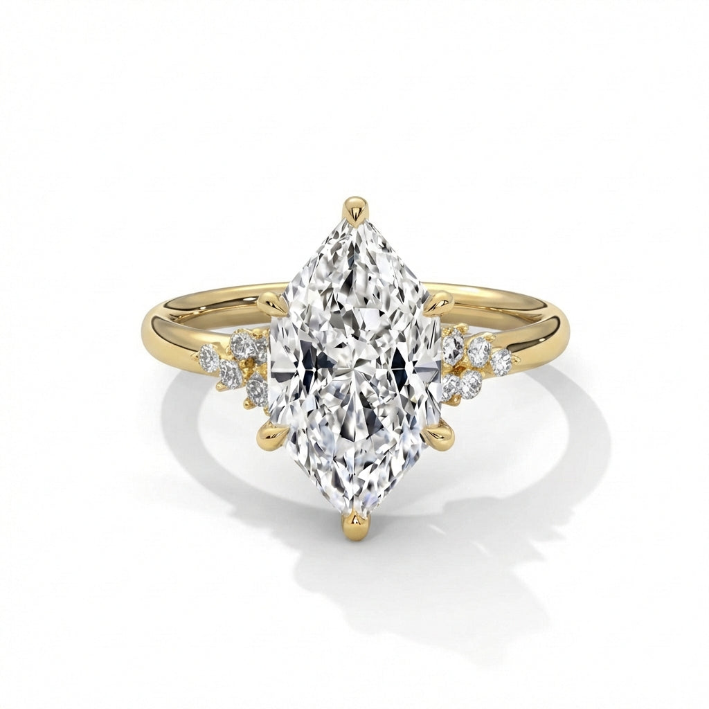 14k Yellow Gold / Dutch Marquise