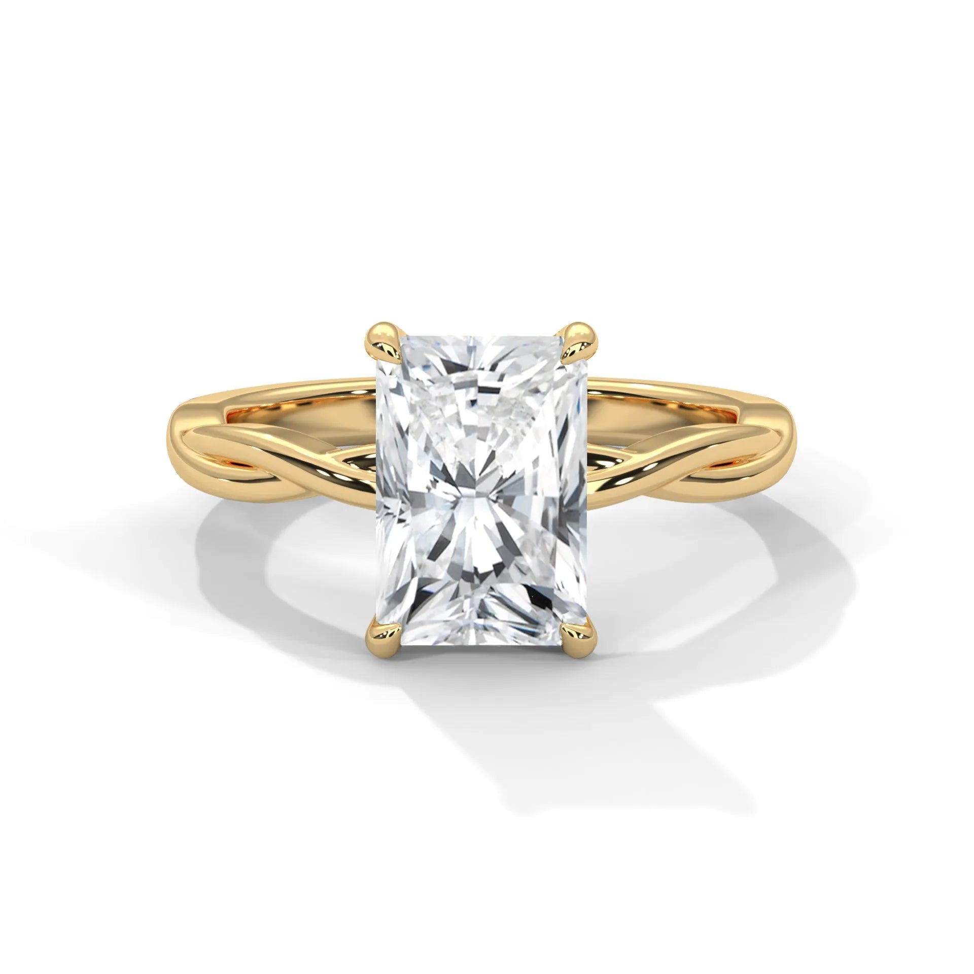 14k Yellow Gold / Radiant