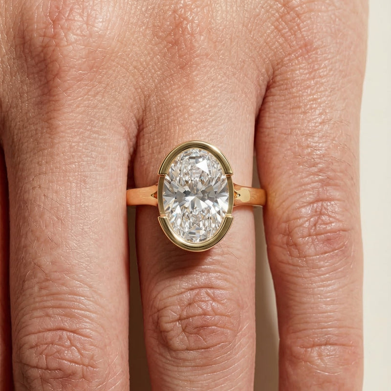 Split Shank Half Bezel Setting
