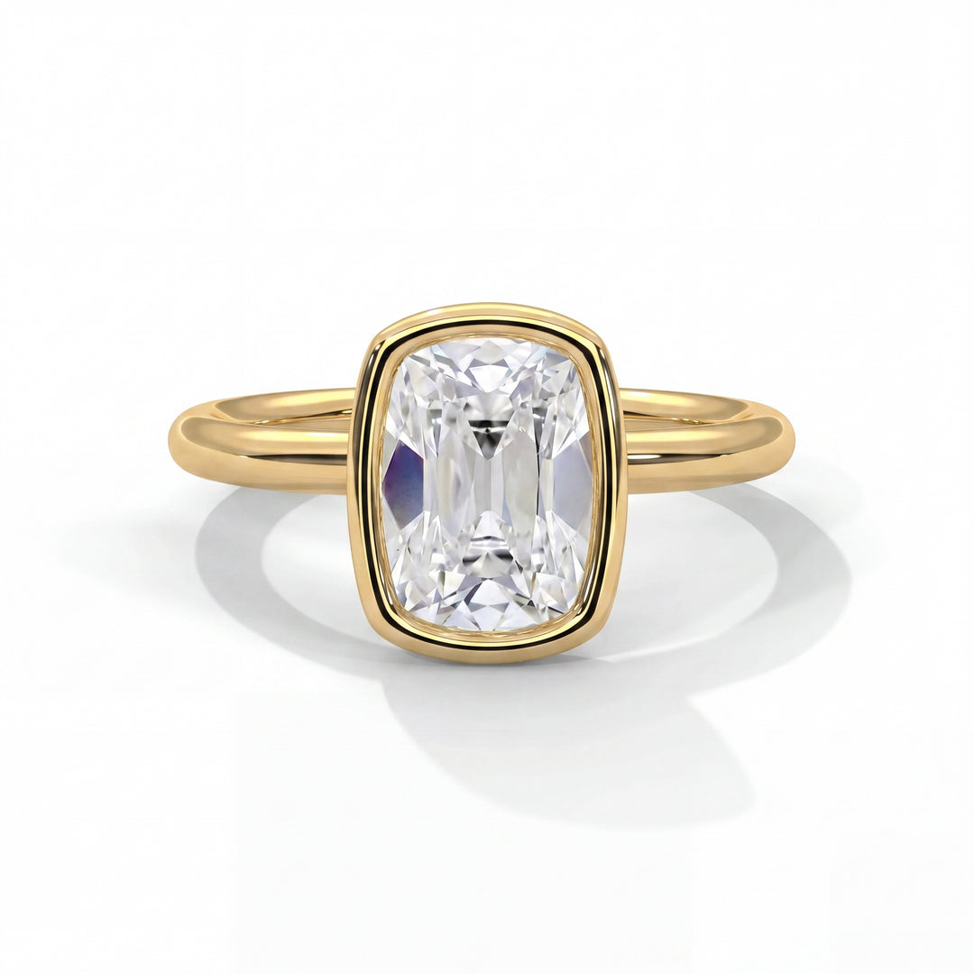 Lumina Bezel Setting Antique Cuts Yellow Gold