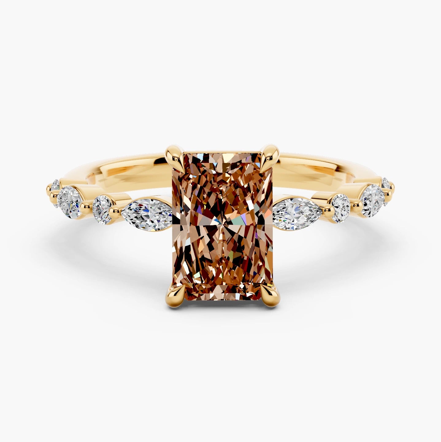 14k Yellow Gold / Radiant