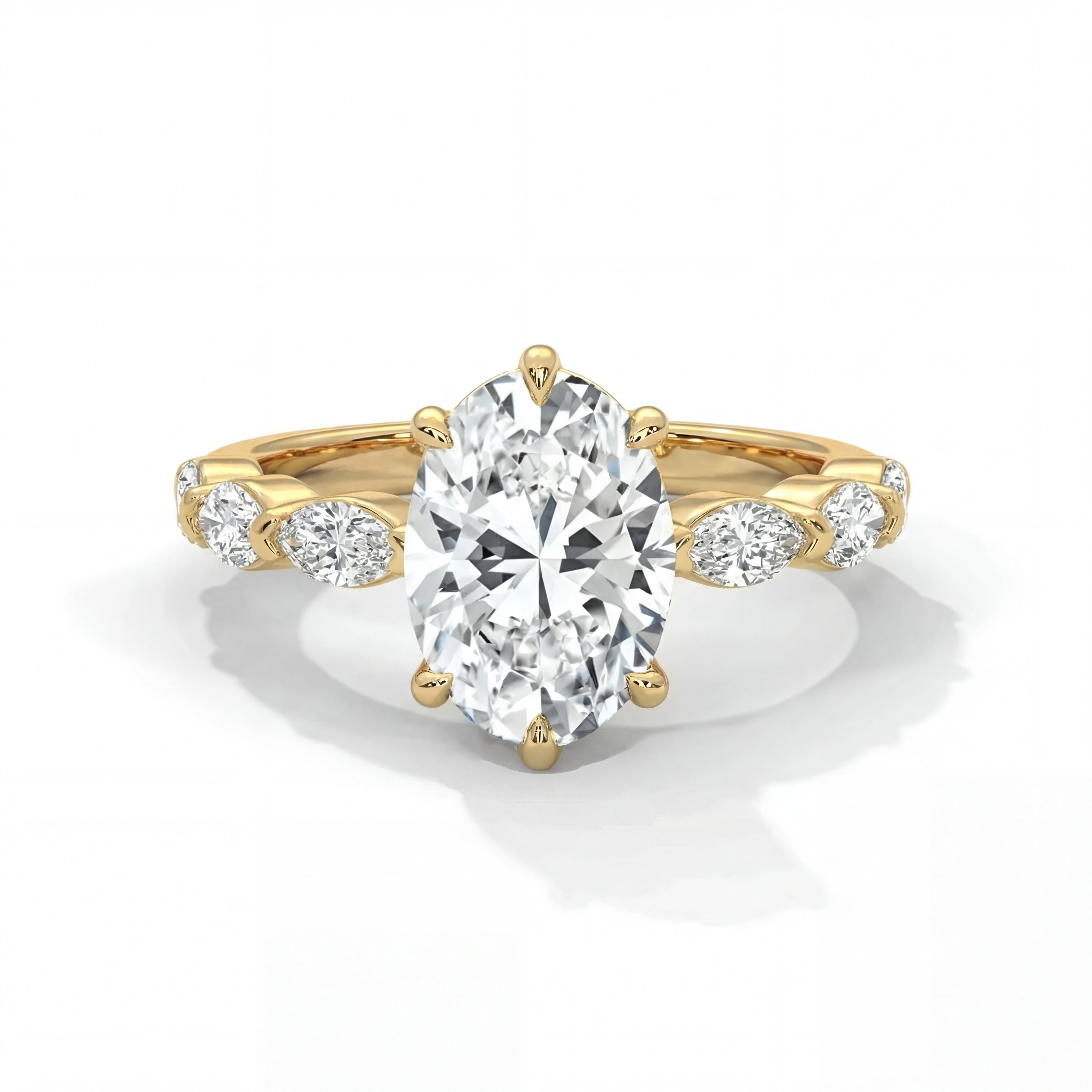 14k Yellow Gold / Oval