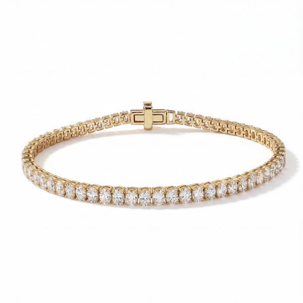 Oval 4-Prong Lab-Grown Diamond Tennis Bracelet