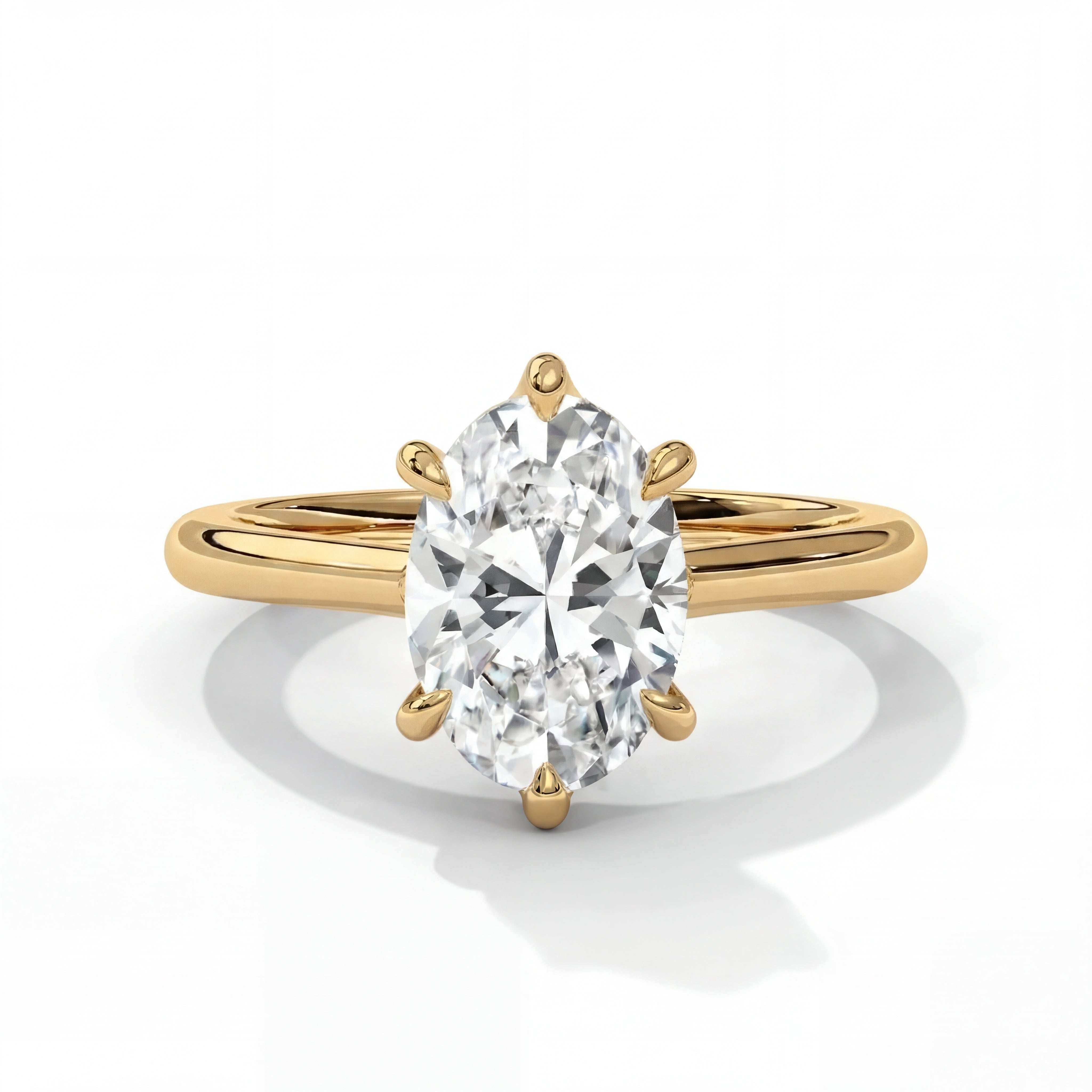 14k Yellow Gold / Round