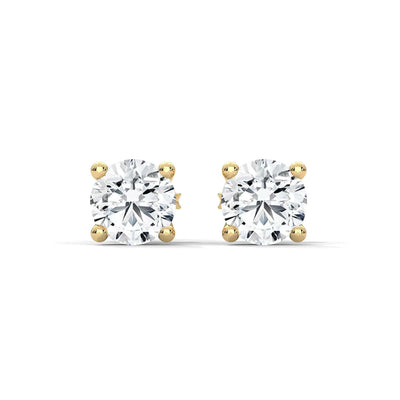 Lab-Grown Diamond Round 4 Prong Stud Earrings - 1.5ctw