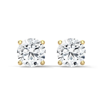 Lab-Grown Diamond Round 4 Prong Stud Earrings - 8ctw