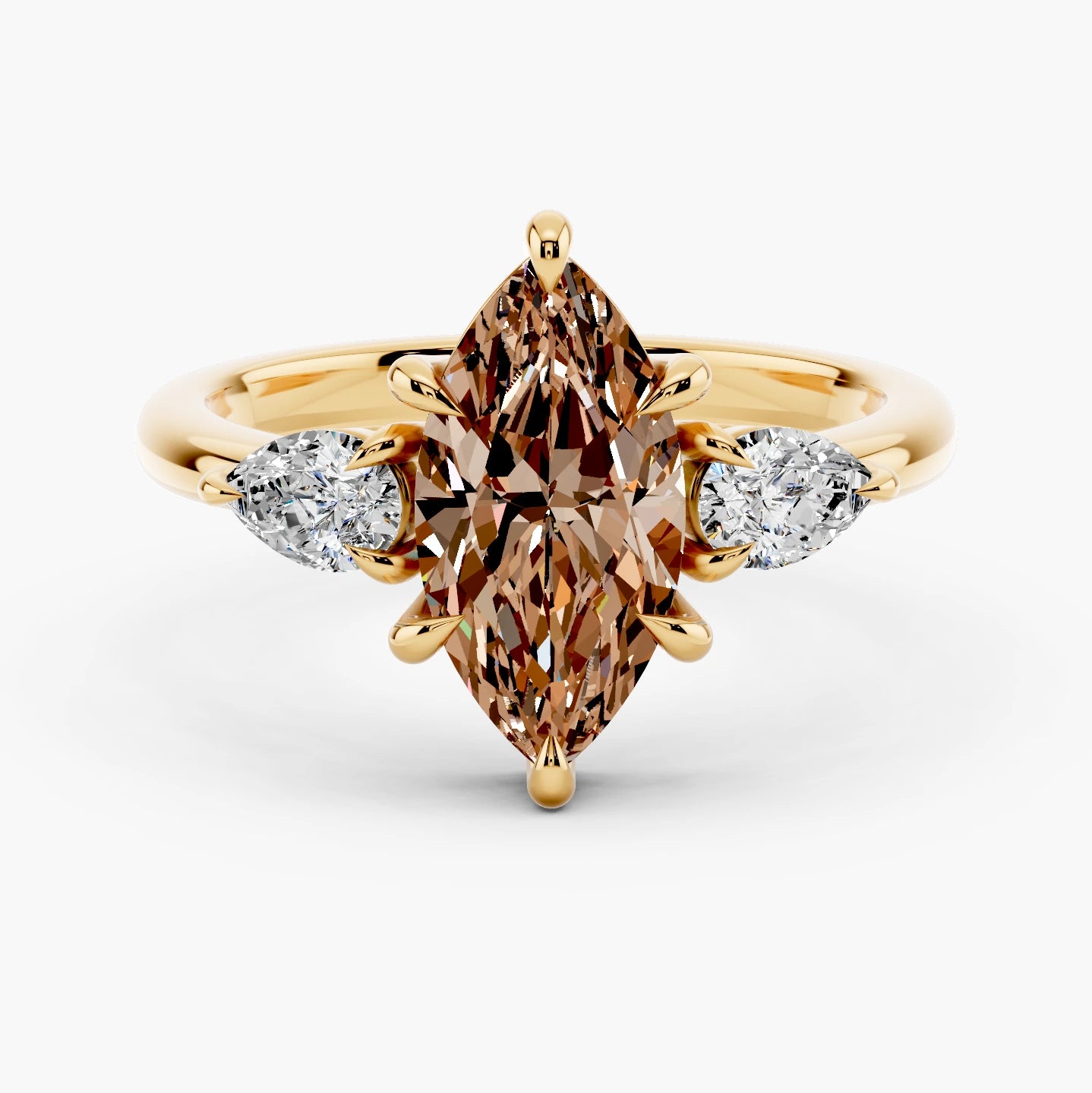 14k Yellow Gold / Marquise