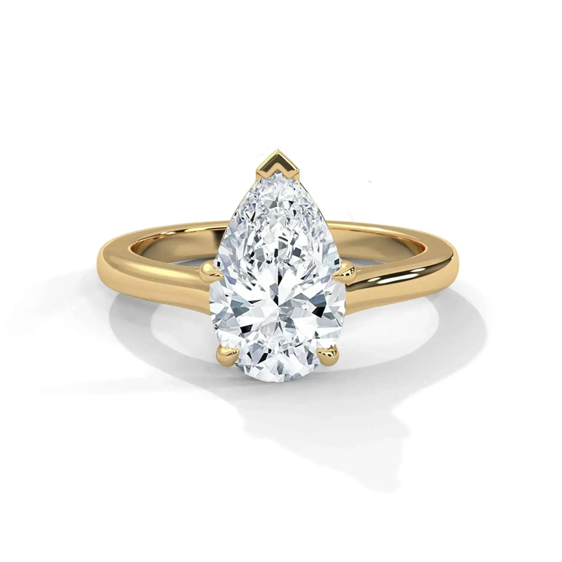 14k Yellow Gold / Pear