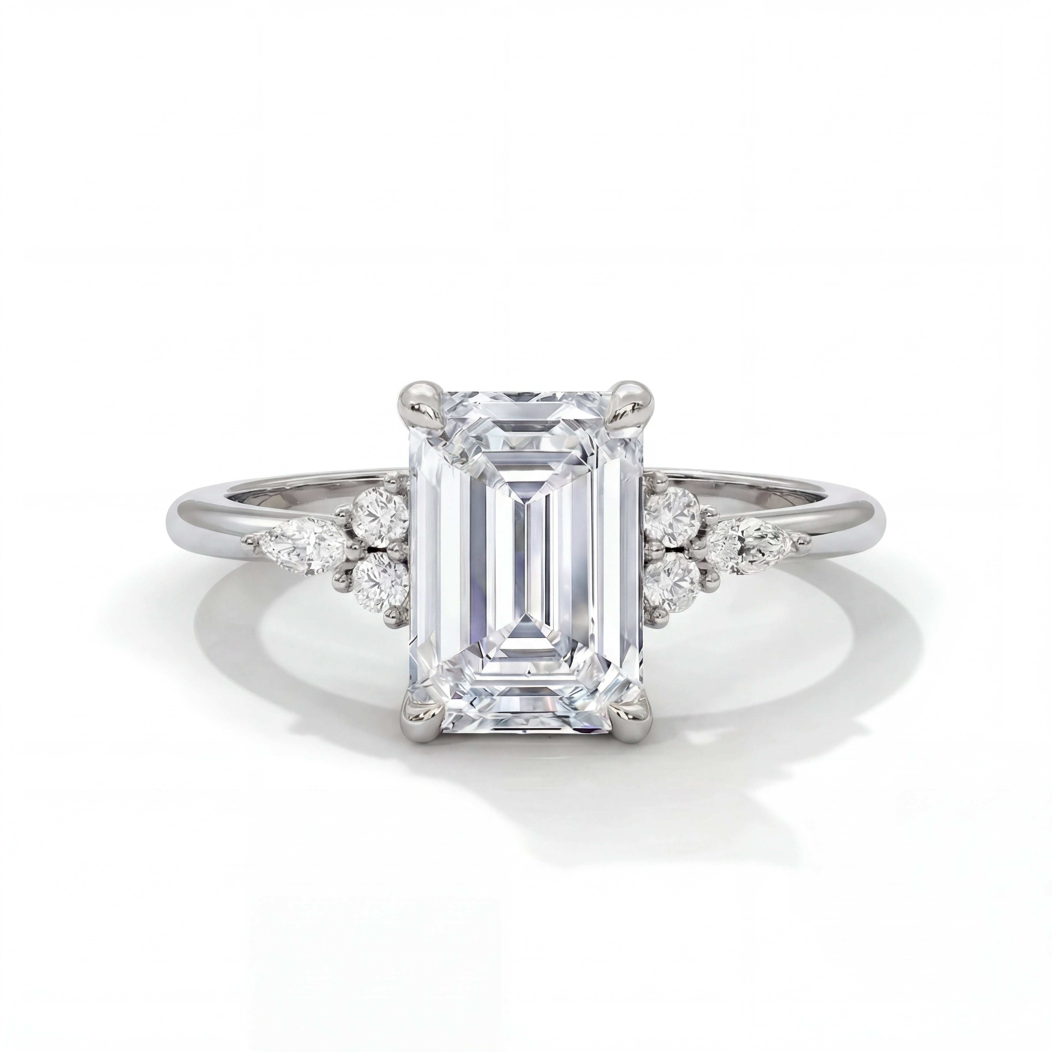 14k White Gold / Round