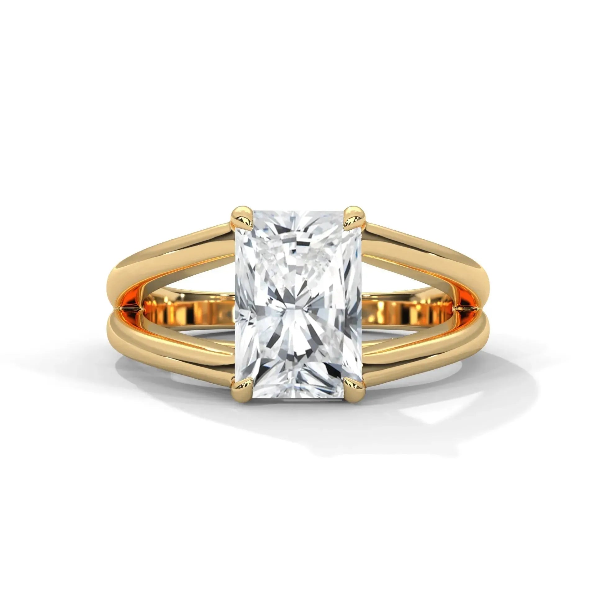 14k Yellow Gold / Radiant