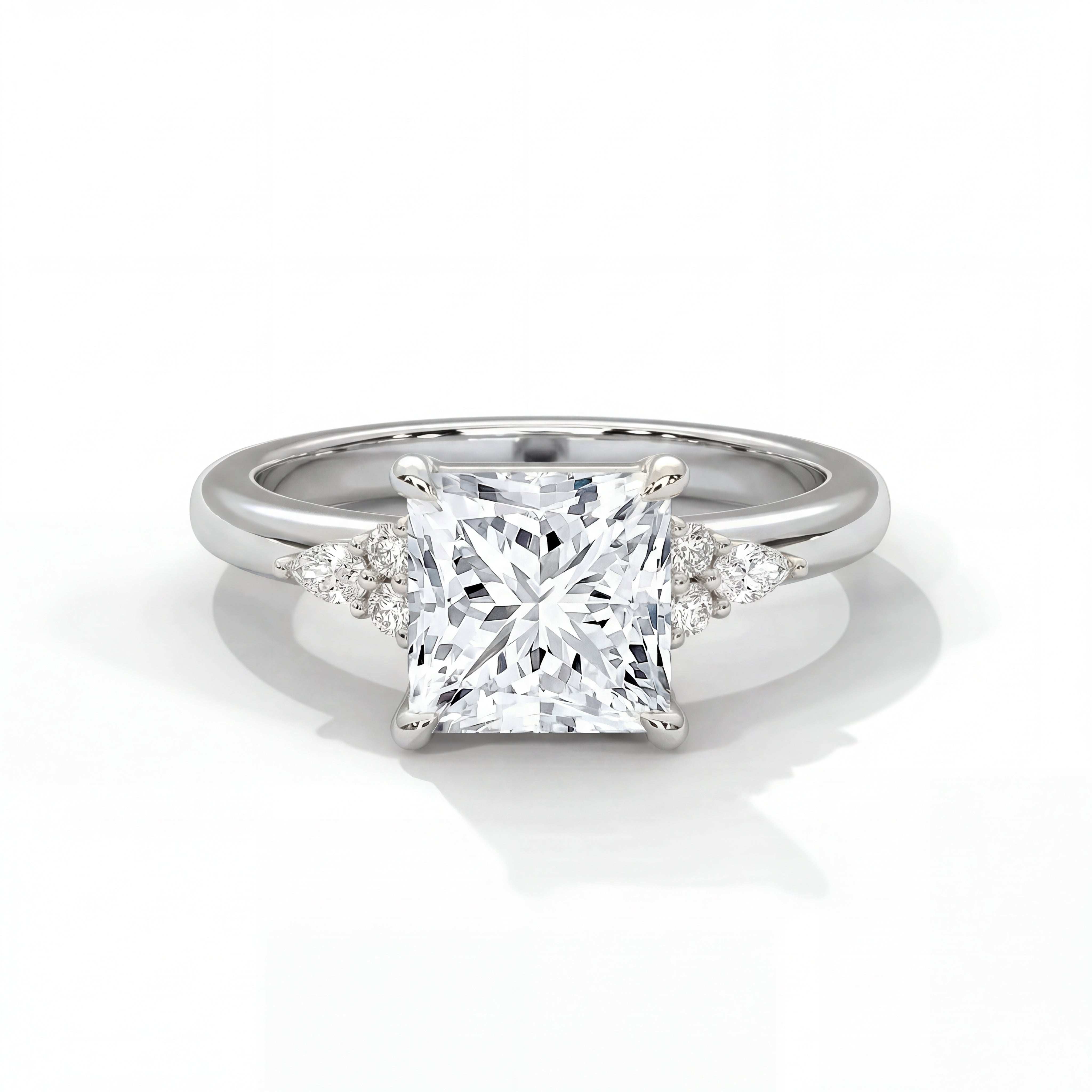 14k White Gold / Princess