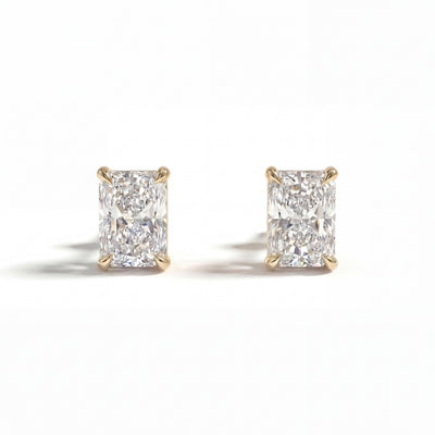 Radiant Diamond Stud Earrings - 0.5ctw