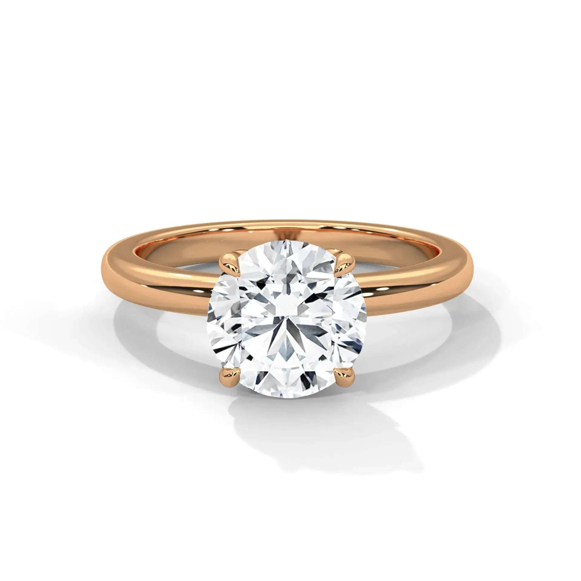14k Yellow Gold / Round