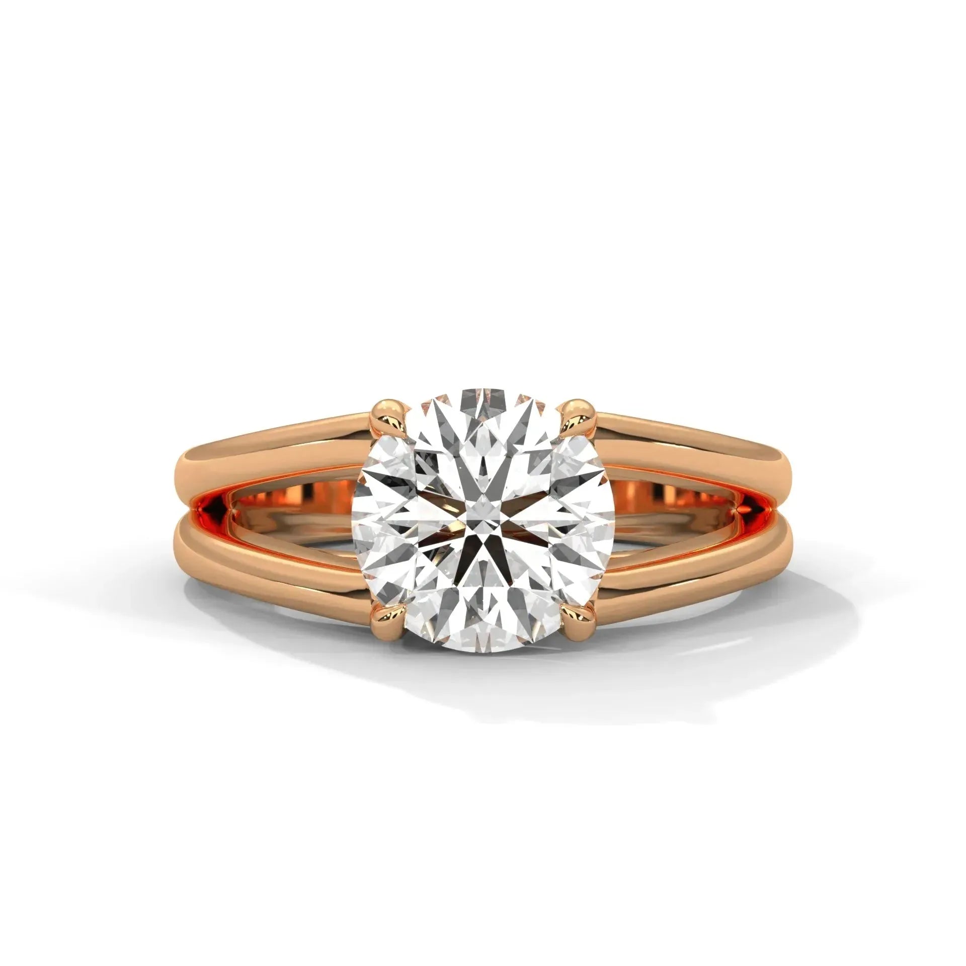 14k Yellow Gold / Round