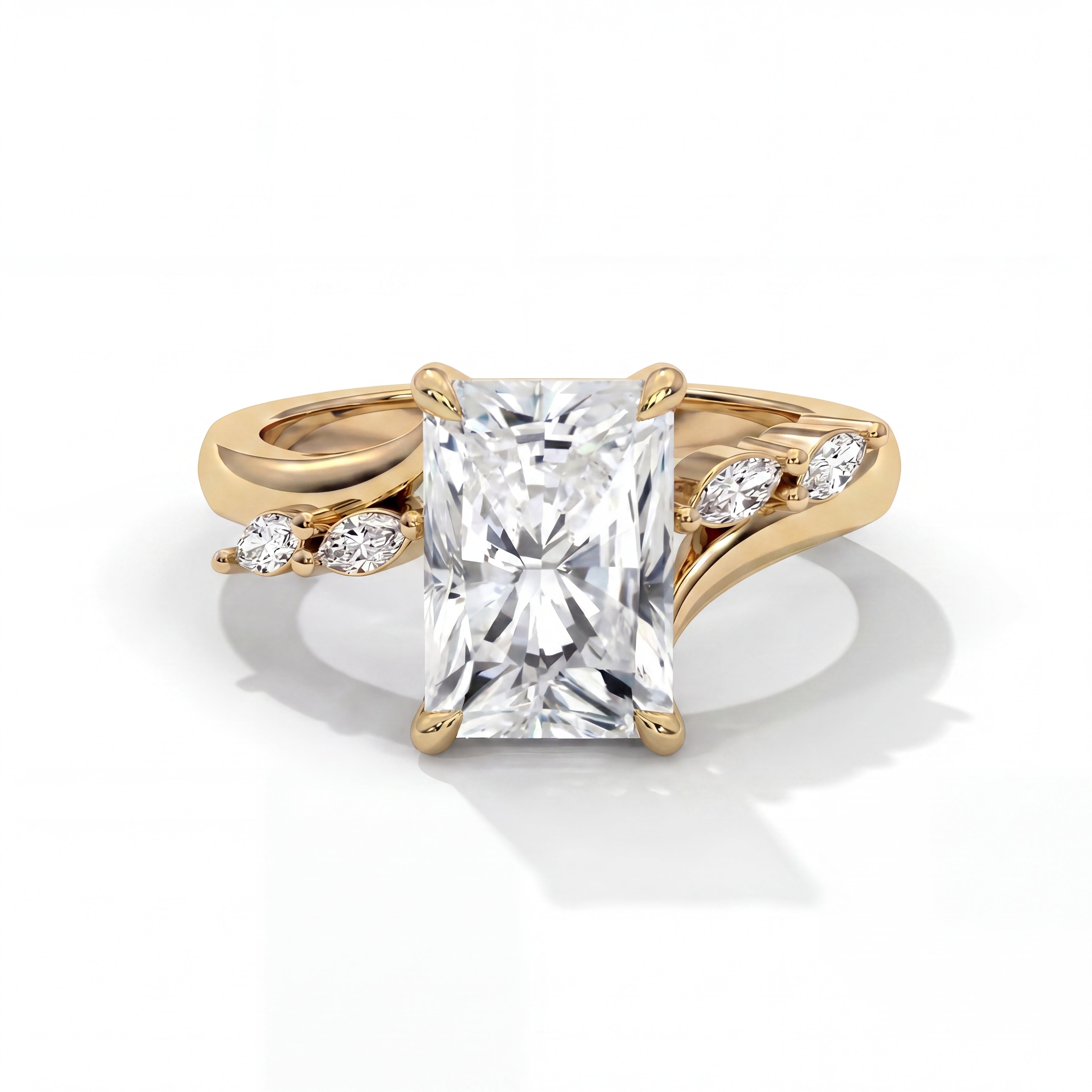 14k Yellow Gold / Radiant