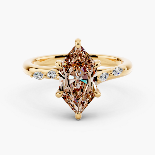Sarina Twist Hidden Halo Champagne Setting