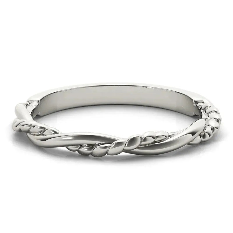 Celia Twisted Shank Wedding Band