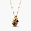 Sloane Champagne Emerald Lab-Grown Diamond Pendant Necklace