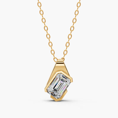 Sloane Emerald Lab-Grown Diamond Pendant Necklace