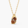 Sloane Champagne Oval Lab-Grown Diamond Pendant Necklace