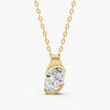 Sloane Oval Lab-Grown Diamond Pendant Necklace