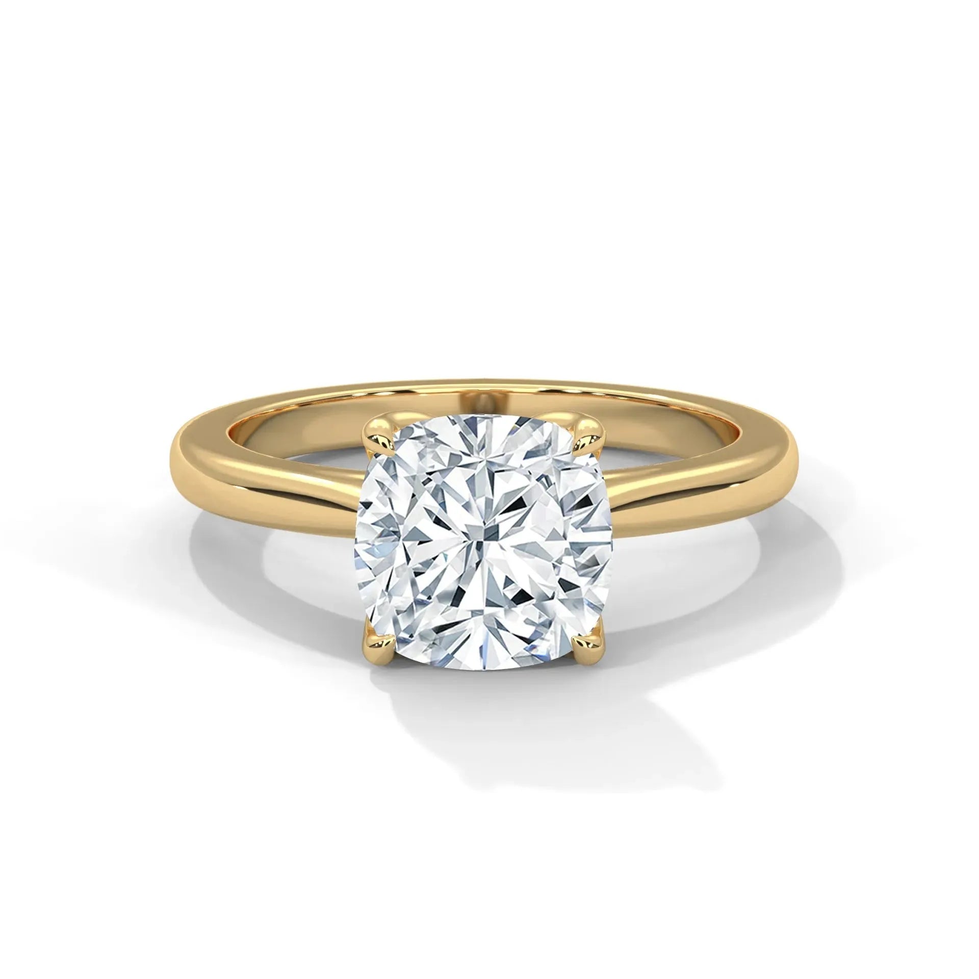 14k Yellow Gold / Cushion