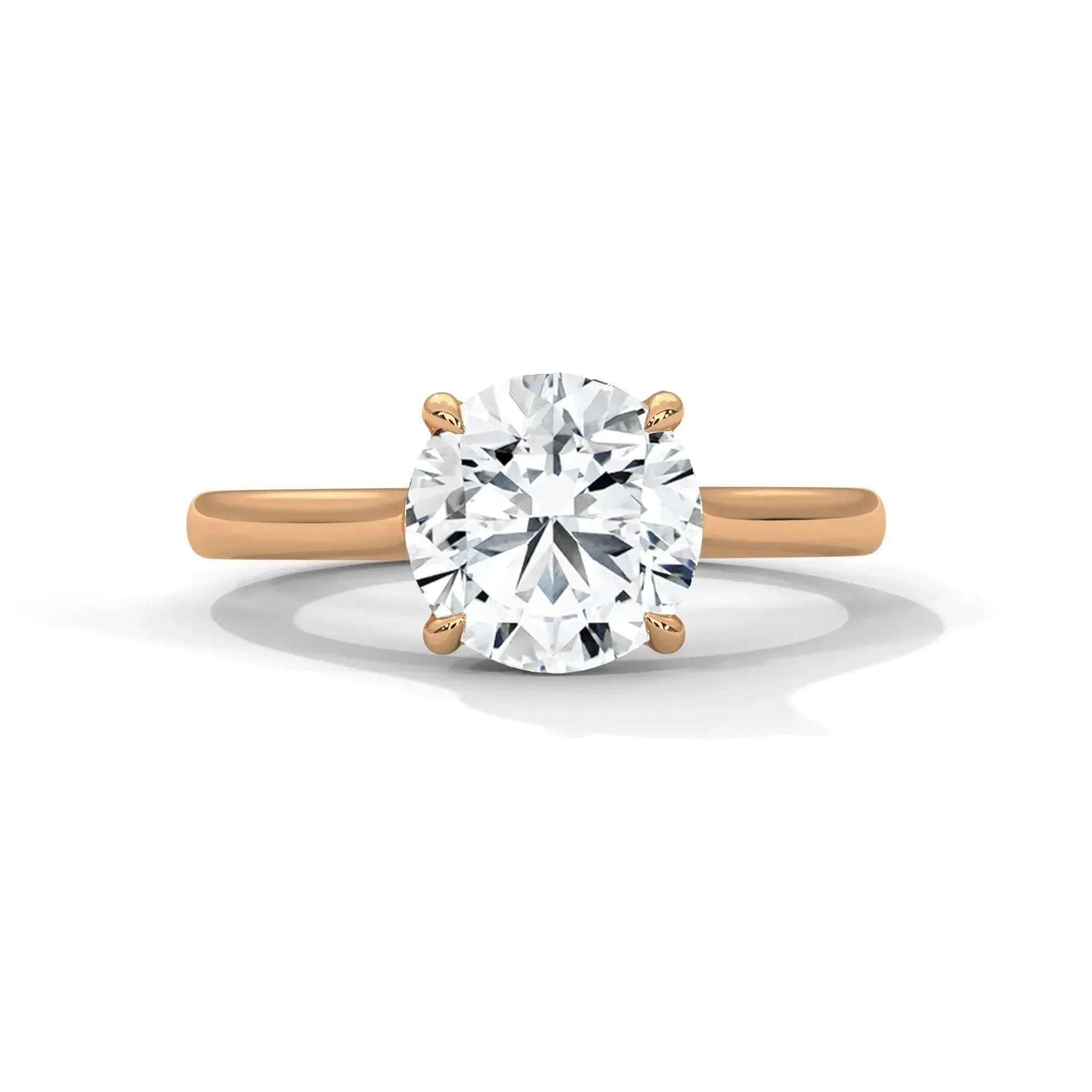 14k Yellow Gold / Round