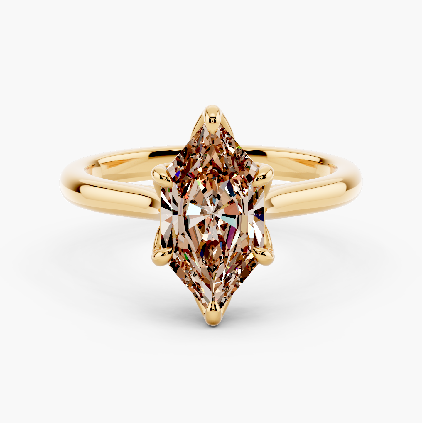 14k Yellow Gold / Dutch Marquise