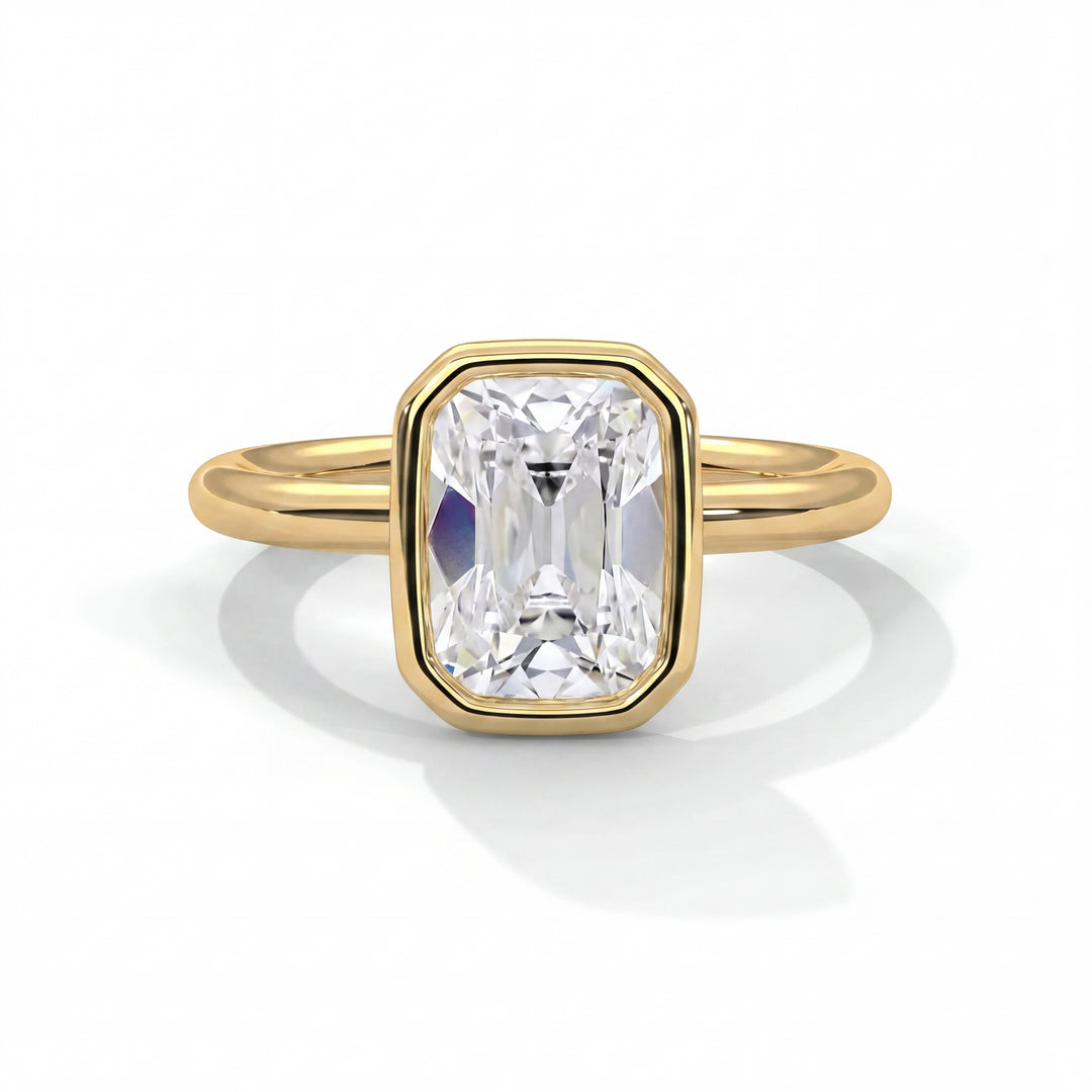 Soluna Bezel Setting - Antique Cuts - 14k/18k Yellow Gold