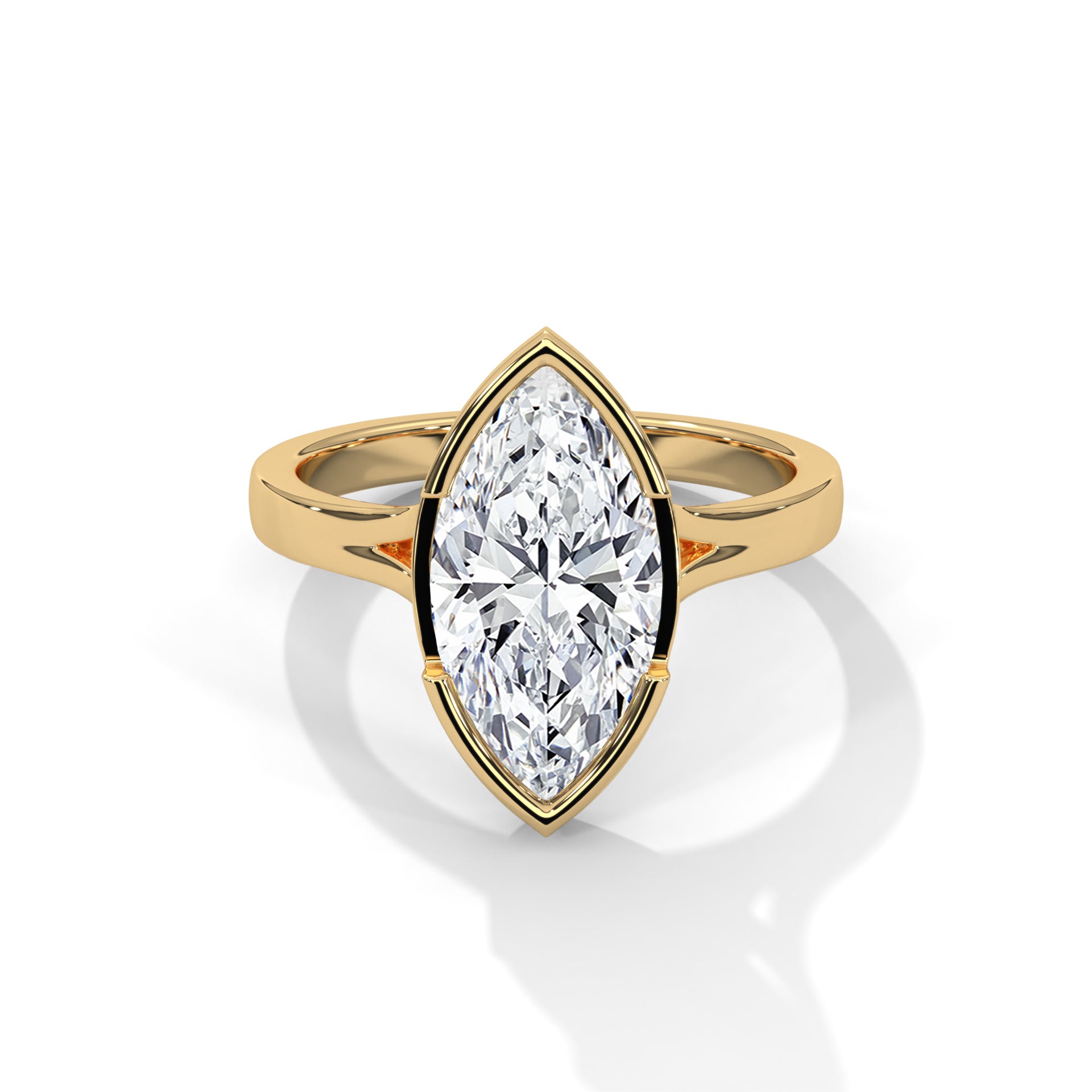 14k Yellow Gold / Marquise
