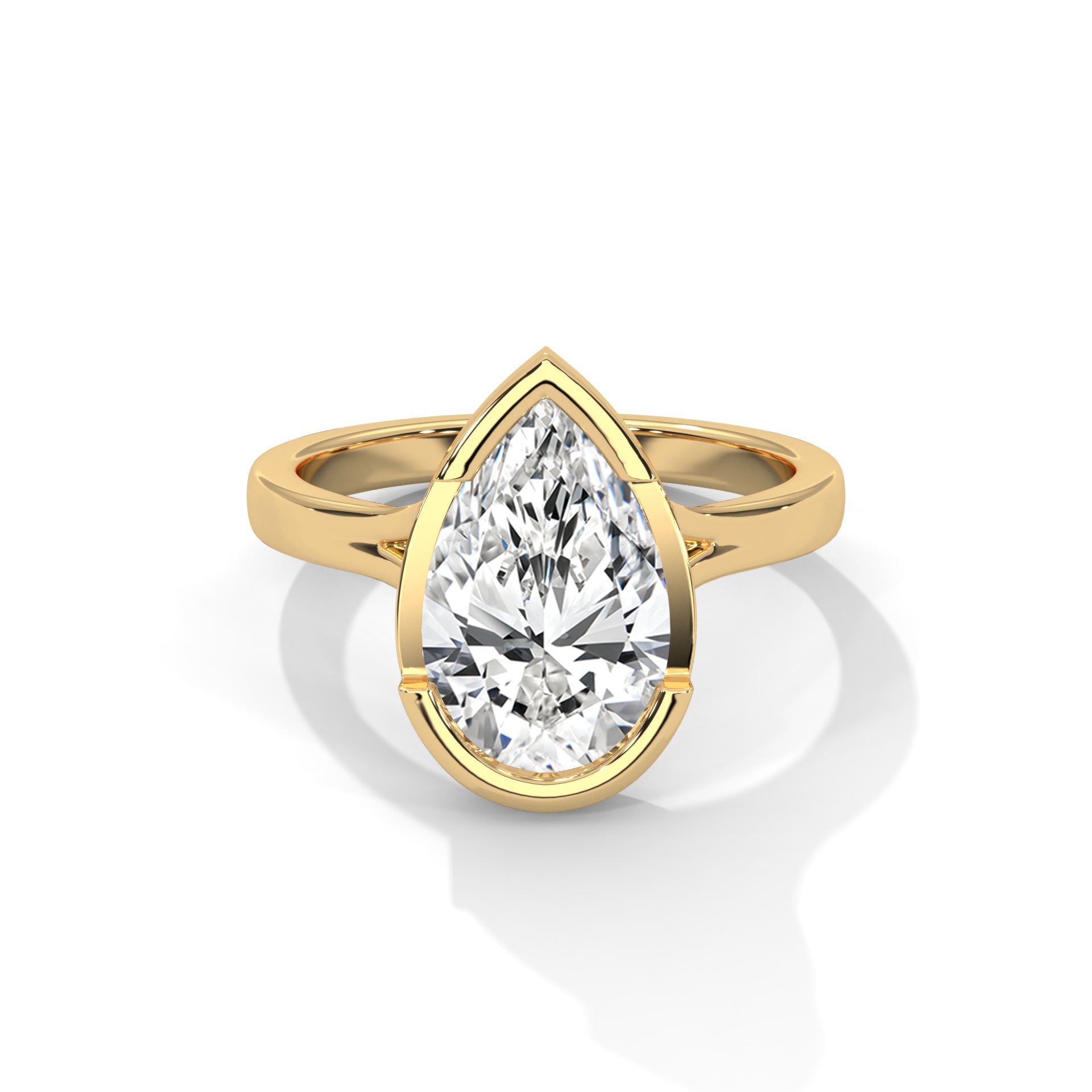 14k Yellow Gold / Pear