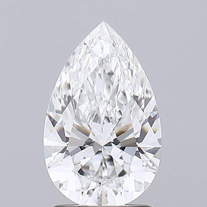 1.53 carat Pear IGI Certified lab grown diamond close-up