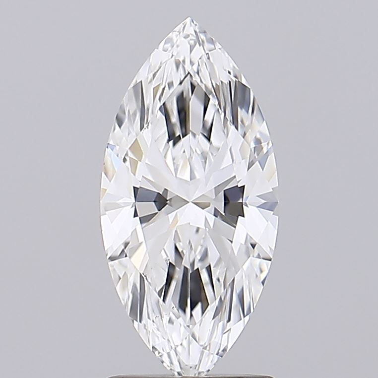 1.57 carat marquise IGI certified lab grown diamond on gray background