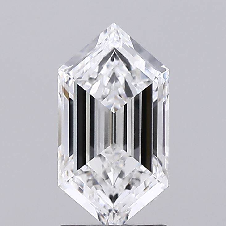 1.54 Carat Elongated Hexagon IGI Certified Lab Grown Diamond close-up