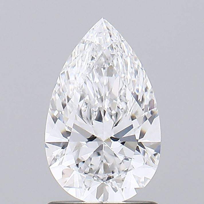1.21 carat Pear IGI Certified Lab Grown Diamond sparkling close-up