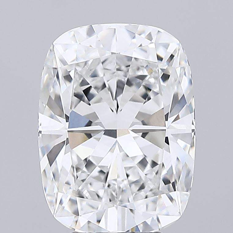 5.34 carat elongated cushion IGI certified lab grown diamond on gray background