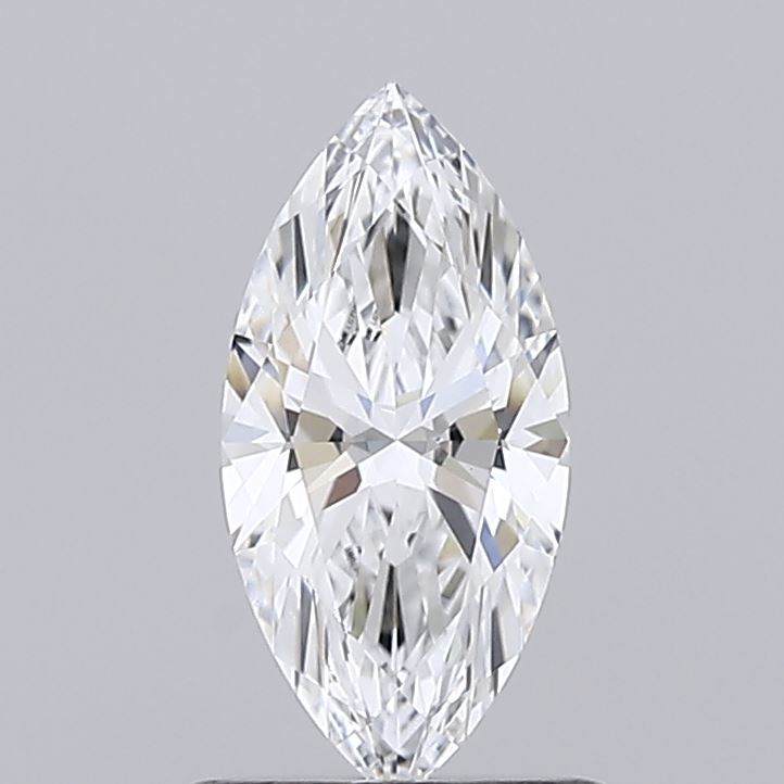 0.71 carat marquise cut IGI certified lab grown diamond on gray background