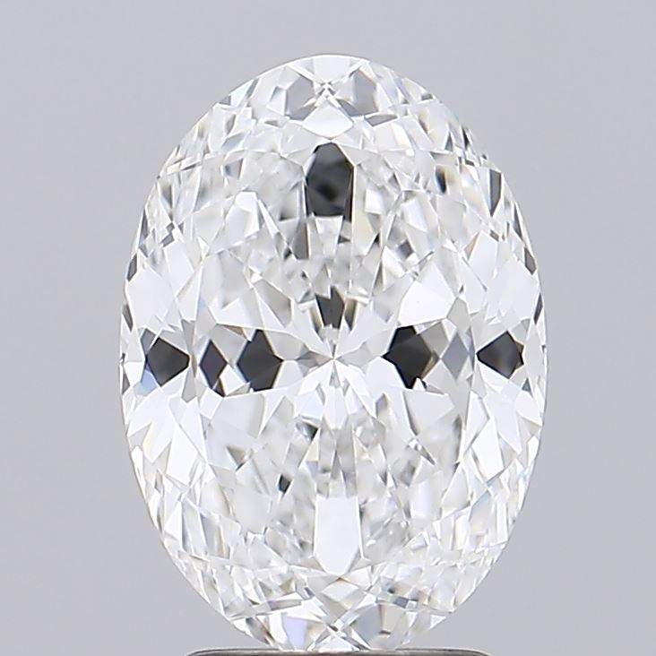 2.97 Carat Portuguese Oval GIA Certified Lab Grown Diamond ring close-up