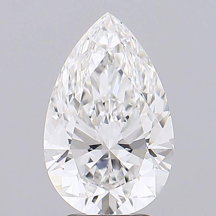 2.51 Carat Pear IGI Certified Lab Grown Diamond gemstone close-up