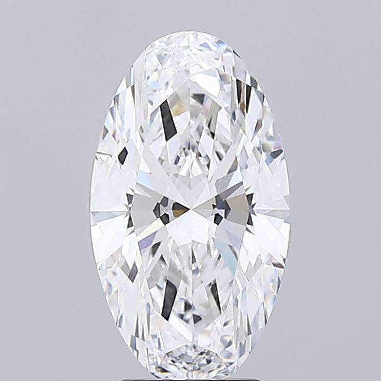 3.09 Carat Moval GIA Certified Lab Grown Diamond gemstone close-up