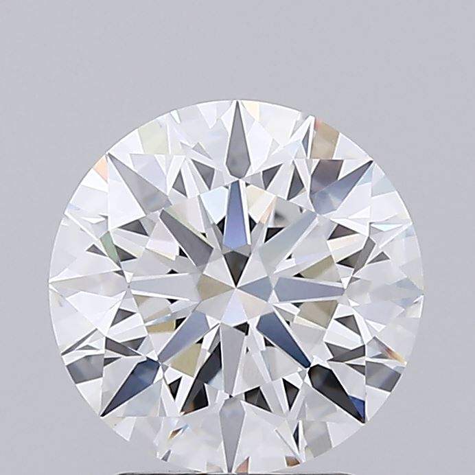 2.72 Carat Round GIA Certified Lab Grown Diamond sparkling gemstone close-up
